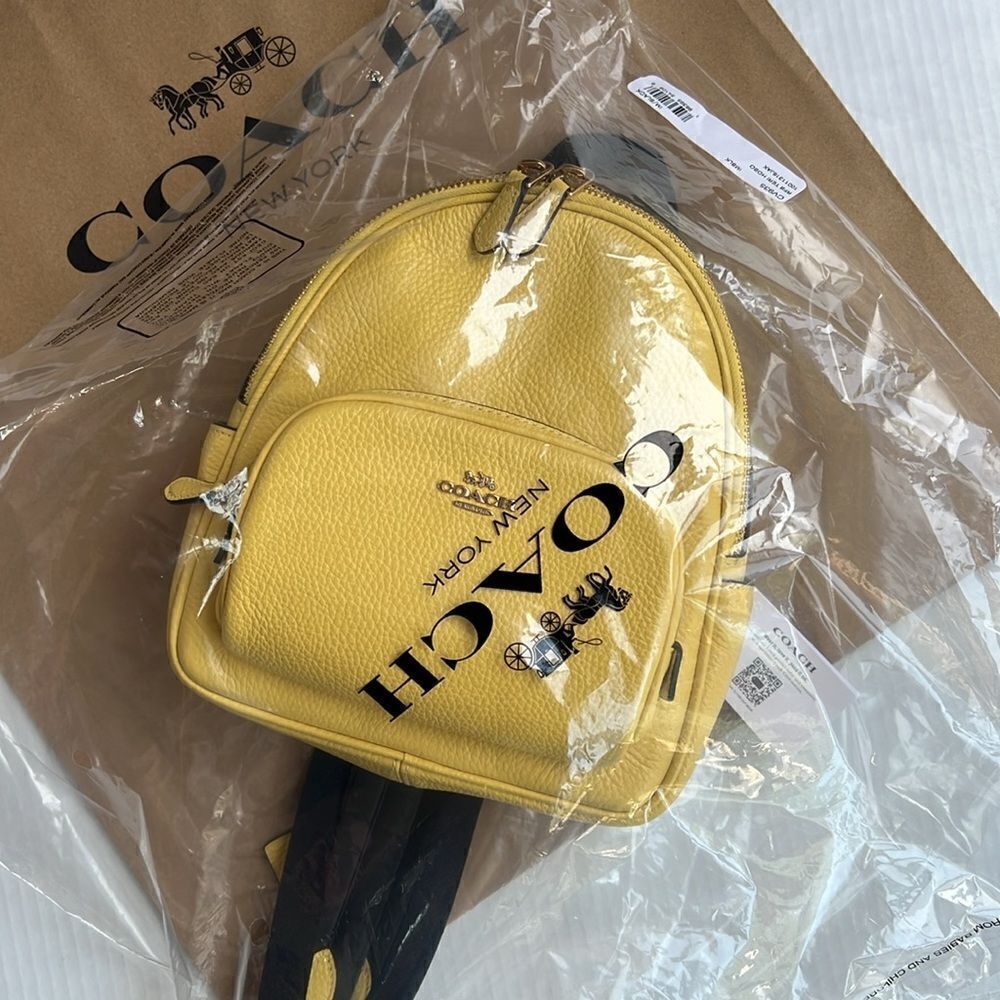 Coach Mini Court Backpack in Retro Yellow - Picture 15 of 15